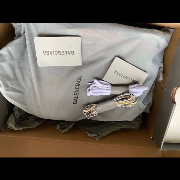 Orange/ Off White Balenciaga Track Sneakers - Picture 4 of 4